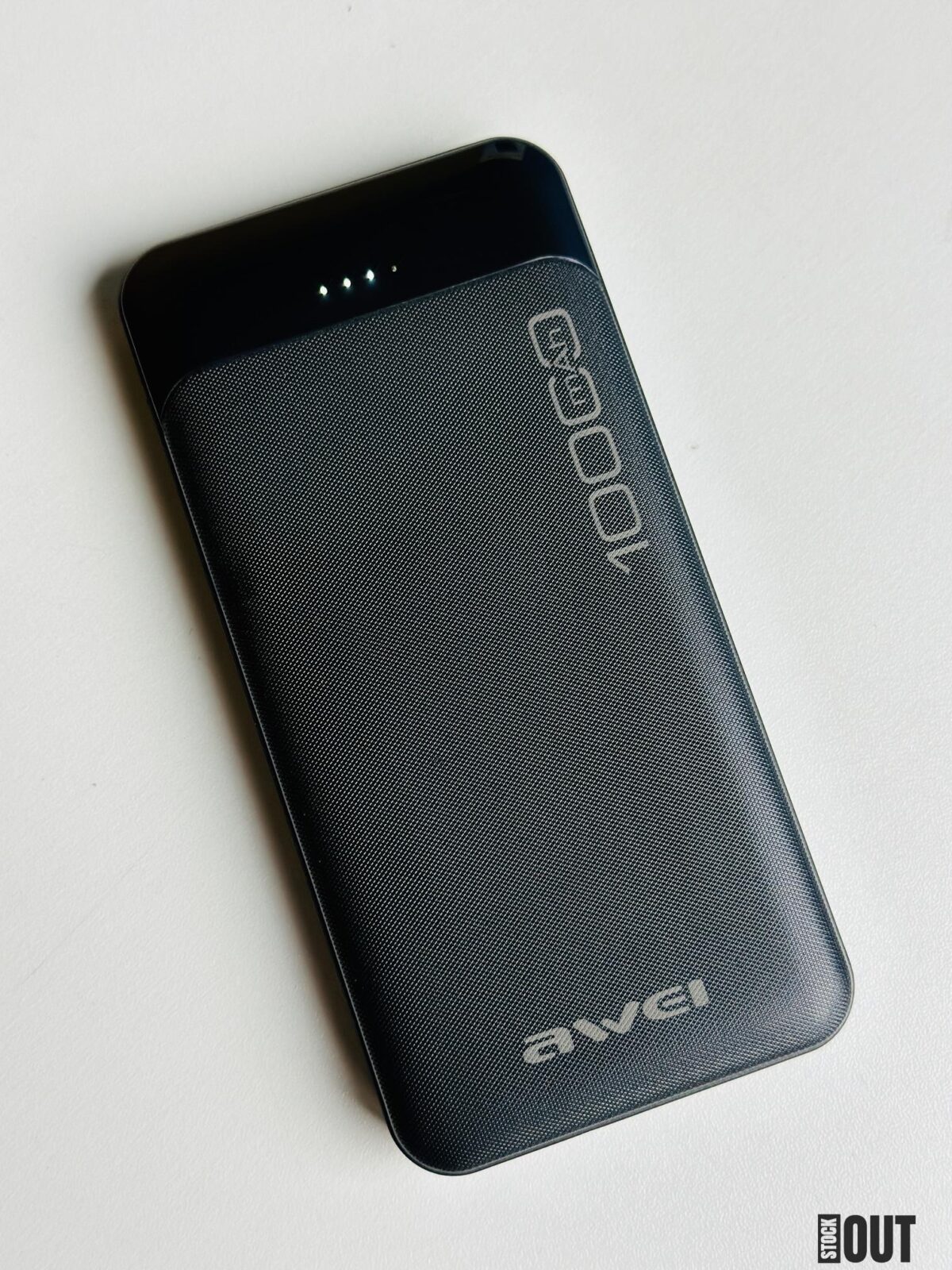 Awei P37K 10000mAh Fast Charging Power Bank- Black Color