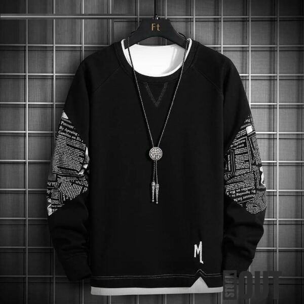 Men's Full Sleeve Sweatshirt- Hand Print